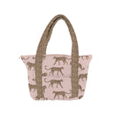 Leilani Leopard Rose Zipper Tote Bag