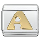 Italian Charm Letters A-Z - 9mm Gold Bracelet Charms