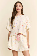 MULTICOLOR POLKADOT 2 PC SET