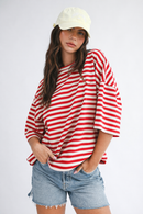 Oversized Stripe Boyfriend Tee
