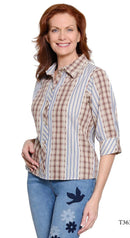 Tru Luxe Plaid Button Up Shirt