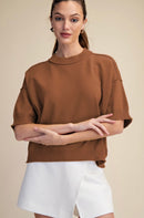 Relaxed Short Sleeve Sweater