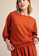 Puff Sleeve Pullover Sweatshirt