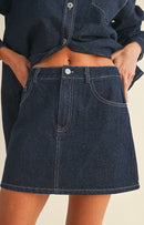 Dark Denim Skirt