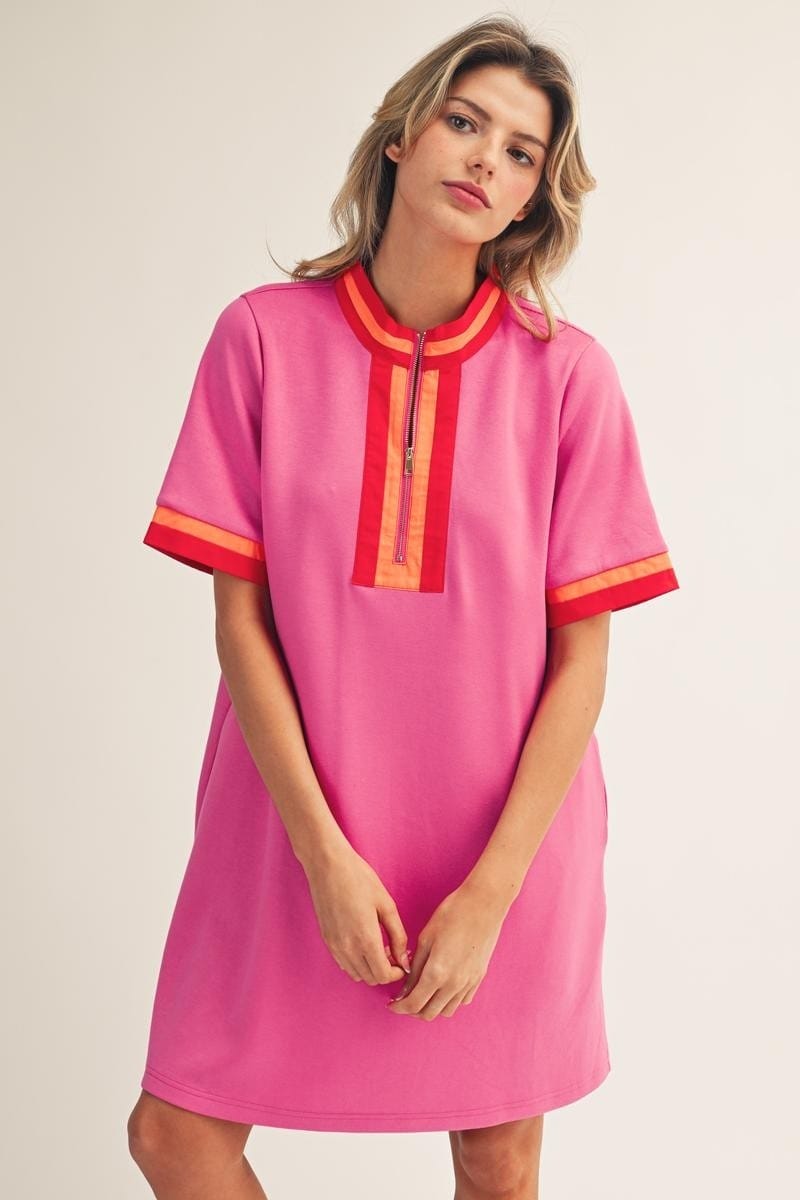 Hot Pink Casual Dress S