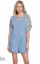 Tru Luxe Denim Romper