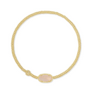 GRAYSON STRETCH BRACELET - GOLD ROSE QUARTZ