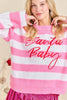Santa Baby Sweater Featuring Bold Embroidered