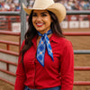 Blue Western Skinny Mini Wild Rag Scarf / Cowgirl Necktie