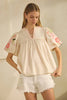 Solid Poplin Top - Ecru