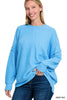 Brushed Melange Drop Shoulder Oversized Sweater