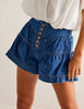Ruffle Denim Shorts