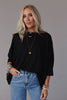 Cozy Cool Oversized Tee - Black