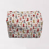 Daisy Boots Linen Makeup Bag