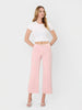 HIGH RISE PALE LILAC CROP WIDE LEG JEANS