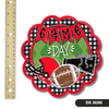 Red and Black Game Day Scallop Mini