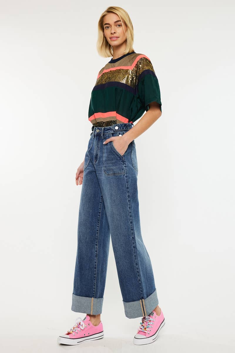 ULTRA HIGH RISE 90’S WIDE LEG TROUSER JEANS