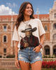 Gameday Raider Leopard Cream Graphic Tee