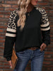 Leopard Print Color Block Top