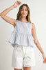 Sky Meadow Peplum Top
