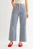 NAVY GINGHAM - Barrel Jean Twist