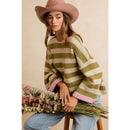 STRIPE CONTRAST SWEATER