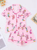 Patterned Cowgirl Boots Pajama Set