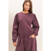 Puff Sleeve Crew Neck Sweatshirt