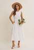 EYELET MIDI White Dress