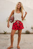 Gameday Ruffle Hem Polka Dot Poplin Shorts