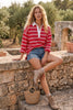 Oversized Striped Rugby Pullover