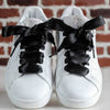 Black satin laces