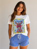 Funky Smart A*s White Graphic Tee