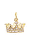 Pave Crown Charm in Shiny Gold