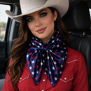 35X35" Red, White & Blue USA Star Wild Rag | Scarf