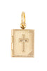 Holy Bible Locket Charm in Shiny Gold