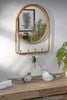 Brown Metal Wall Mirror w/Hook