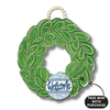 Wreath Door Hanger w/ blue welcome mini