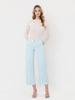 HIGH RISE WINTER SKY COLOR CROP WIDE LEG JEANS T5894WSK