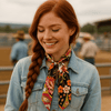Yellow and Black Western Skinny Mini Wild Rag Scarf / Cowgirl Necktie