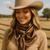 35X35" Solid Tan Wild Rag / Scarf WRS7
