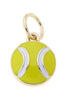 Mini Enamel Tennis Ball Charm in Neon Yellow