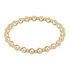 Classic Grateful Pattern 6mm Bead Bracelet - Gold
