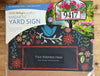 Chalkboard Floral  Yard Sign
