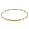 Classic Gold 3mm Bead Bracelet - Bliss Bar Textured