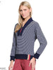 Tru Luxe Shawl Collar Zip Front Sweatshirt