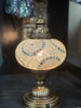 E.  6 Inch Mosaic Table Lamp - Clear Circles