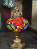H. 6 Inch Mosaic Table Lamp - Colored Circles