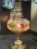 I. 6 Inch Mosaic Table Lamp - Clear Beads with Multi Color Cut Glass