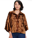 Tru Luxe Dark Spice Cape Sleeve Shirt